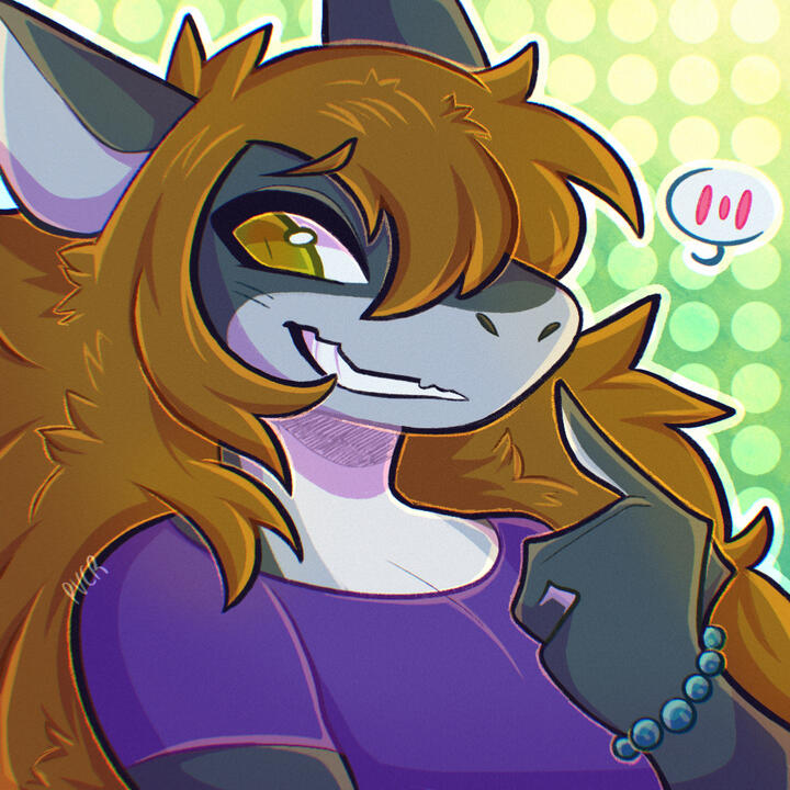 Art of Artemis, shark with fluffy brown hair